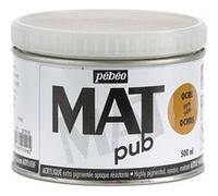 Pébéo - Mat Pub - Peinture Acrylique Extra Fine et Extra Mate - Ocre Jaune -500ml