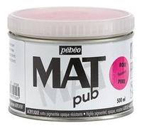 Pébéo - Mat Pub - Peinture Acrylique Extra Fine et Extra Mate - Rose fluorescent -500ml, 1 unité (Lot de 1)