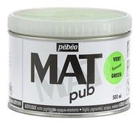Pébéo - Mat Pub - Peinture Acrylique Extra Fine et Extra Mate - Vert fluorescent -500ml