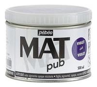 Pébéo - Mat Pub - Peinture Acrylique Extra Fine et Extra Mate - Violet cobalt -500ml