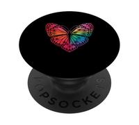 Couleurs captivantes de Papillon Arc-en-Ciel PopSockets PopGrip Adhésif