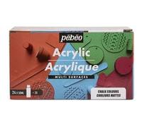 Couleurs Décoration Acrylique Multisurfaces - Set 24 Flacons 59ml Mat Couleurs Assorties + Accessoires Mat