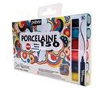 Pébéo Feutres Porcelaine – Étui de 6 Couleurs Pop – Pointes fines assorties