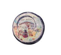 Couleurs D'ici - Aimant Rustique Blanc Rectangulaire 7 cm x 3 cm - Boule de Neige - St Jean de Luz - 1 Pièce