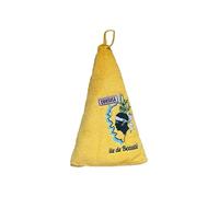 COULEURS D'ICI Torchon Rond brodé Corsica - 100% Coton - Souvenir de Corse - Décor Cuisine Traditionnel (Jaune)