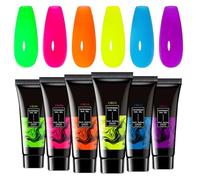 Couleurs d'ongles en gel, ensemble de ongles de gel brillante dans le salon, couleurs de la colle de paillettes, 6 nuances superbes, formule durable, temps de durcissement rapide, pour les femmes salo