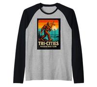 Couleurs du Coucher de Soleil Tri-Cities Manche Raglan