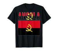 Couleurs du Drapeau de l'Angola et emblème Fierté Nationale T-Shirt