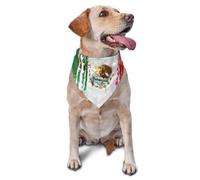 Couleurs du Drapeau Mexicain Chiens Bandana Foulards Lavable Serviettes Triangle pour Animaux Doux Et Confortable Foulard pour Chien Petite, Moyenne Et Grande Taille
