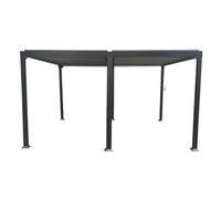 COULEURS DU MONDE-Pergola bioclimatique avec lames aluminium orientables coloris gris anthracite modèle Gaïa Couleurs du monde - 4 x 3 x 2,23 m