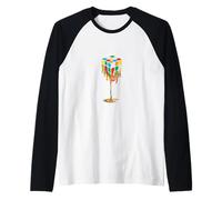 Couleurs fondues qui font tomber les cubes Rubik Manche Raglan