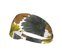 Couleurs Modernes d'automne Gerberas Marguerites Floral,Bandeau de Sport Unisexe, Bandeau élastique Multi-usages pour Cheveux