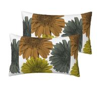 Couleurs Modernes d'automne Gerberas Marguerites Floral,Housse de Coussin décorative en Polyester, Douce, 30 x 50 cm