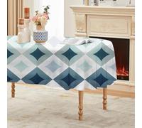 Couleurs Morandi Nappe Ovale 140x200 cm Étoile Dégradée, Nappe de Table Motif Géométrie Moderne en Polyester, Nappe en Tissu Imperméable et Anti-tache, pour Cuisine, Salle à Manger, Jardin - G-784