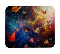 Couleurs Papillons Dansants Galaxie Mousepad Durable Mouse Pad Antidérapant Tapis De Souris Gaming pour Jeu Travail Voyage 25X30Cm