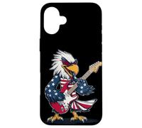 Couleurs patriotiques étonnantes et Look Aigle Guitariste Coque pour iPhone 16 Plus