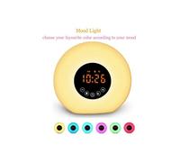 Couleurs Sunrise Réveil Eveil Lumière LED Radio FM de chevet lampe de nuit