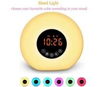 Enceinte intelligente GENERIQUE Couleurs Sunrise Réveil Eveil Lumière LED Radio FM de chevet lampe de nuit