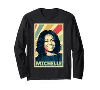 Couleurs Vintage de Michelle Obama Manche Longue