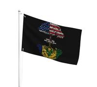 Couleurs Vives Bannière De Jardin 90X150Cm Née En Amérique, Racines De Saint-Vincent Drapeaux Bannières Polyester Pirate Drapeau Pour Décoration D'Halloween, Décoration D'Intérieur