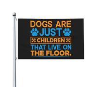 Couleurs Vives Drapeau De Jardin 90X150Cm Les Chiens Ne Sont Que Des Enfants Qui Vivent Sur Le Sol Drapeau Personnalisé Polyester Drapeaux Pour Jardin, Décoration D'Halloween, Terrasse