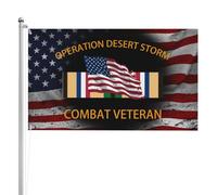 Couleurs Vives Drapeau De Jardin Bienvenue Vétéran Des Combats De L'Opération Tempête Du Désert Résistants Aux Intempéries Pour Manif Extérieur Jardin 90X150Cm