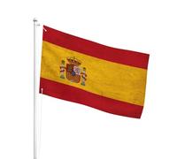 Couleurs Vives Drapeau D'Extérieur 90X150Cm Espagne Espagnole Vintage Bannière De Jardin Diversité Drapeaux Bannières Pour Décoration D'Halloween, Festival, Jardin