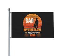 Couleurs Vives Drapeau Personnalisé 90X150Cm Papa, Mon Premier Amour, Mon Héros Pour Toujours Drapeaux Diversité Drapeau De Jardin Pour Jardin, Festival, Décoration D'Intérieur
