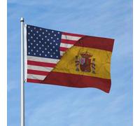 Couleurs Vives Drapeau Personnalisé Amérique Compliquée Espagne Espagnole Pirate Drapeaux L'Intérieur Drapeaux Bannières Pour Cadeau D'Anniversaire, Cadeau De Noë, Décoration D'Intérieur, 3X5 Ft