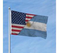 Couleurs Vives Drapeaux Bannières Amérique Compliquée Argentine Argentine Drapeau Personnalisé Diversité Drapeau De Jardin Pour Cadeau D'Anniversaire, Terrasse, Décoration D'Halloween, 3X5 Ft