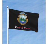 Couleurs Vives Drapeaux Bannières Emblème National Du Costa Rica Pirate Drapeaux Polyester Drapeau Personnalisé Pour Cadeau De Noë, Cadeau D'Anniversaire, Décoration D'Halloween, 3X5 Ft