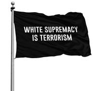 Couleurs Vives Drapeaux De Pirate Personnalisée Bannière La Suprématie Blanche Est Du Terrorisme 90X150Cm Bruant Pour Événements Restaurant Manif