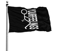 Couleurs Vives Drapeaux De Pirate Renforcé Bannière Va Te Faire Foutre Tes Sentiments 90X150Cm Bannière Extérieure Pour Restaurant Balcon Fête