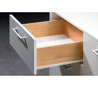 Paire de coulisses à galets FR402 HETTICH - L.400 mm - Charge 25 kg - Blanc - 1058346