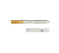 Emuca - Glissières pour tiroir avec roulement à billes 45mmx450mm, Lot de 5 paires de coulisses à sortie totale avec fermeture amortie, noir