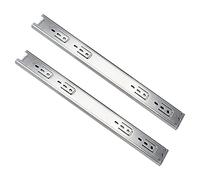 Coulisse Tiroir Sortie Totale,Coulisses 3 Plis Rail pour Tiroir,Acier,Roulement à Billes,Pour Bureau Cuisine Tiroirs Intérieurs,Charge 45kg,2 Pcs(Size:40cm(16in))