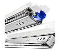 Coulisses à extension complète for tiroirs à 3 volets - Capacité de 120 kg, largeur de 53 mm, rail industriel résistant à l'érosion(1000mm)