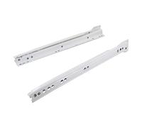 Coulisses de tiroir à galets - 35 kg - sortie 3/4 - Décor : Blanc - Longueur : 300 mm - HARN