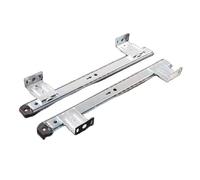 Coulisses de tiroir douces, Support de clavier coulissant for tiroir de bureau d'ordinateur, grue de levage, 2 rails de guidage, 2 pièces(Silver Width 35cm)