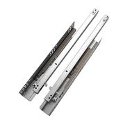 Coulisses de tiroir invisibles à montage sous plan - Fermeture amortie, extension complète, lot de 2, argentées, plusieurs tailles(500mm/20in)