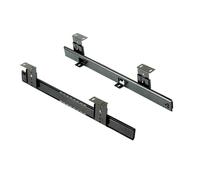 Coulisses porte-claviers - Emuca - Acier - Zingué noir - Réglage en hauteur - 1 prise