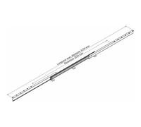 Coulisses pour ouverture centrale de table Alu77 - charge 115 kg - longueur 1200 mm POTTKER