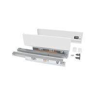 Coulisses sortie totale VERTEX hauteur 93 mm longueur 400mm 40 kg blanc EMUCA 3170412