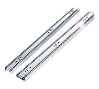 Coulisses Tiroirs,1 Paire Glissières Extension Complète à 3 Plis,Roulement à Billes,Largeur 45 mm,Pour Bureau Cuisine Tiroirs,Montage Latéral,Capacité 50kg,2 Pcs(Size:45cm(18in))