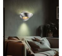 Couloir Applique Murale Up & Down Nickel Mat Blanc Chaud LED Hauteur 16,5cm