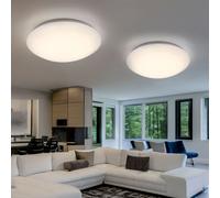 Couloir Plafonnier Luminaire de Salon Plafonnier LED Métal Blanc Rond 2x