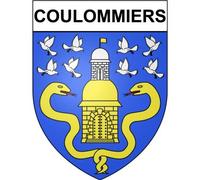 Coulommiers 77 ville Stickers blason autocollant adhésif - Taille : 4 cm