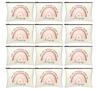 Coume Lot de 12 trousses de maquillage pour travailleurs sociaux, infirmières, femmes, cadeau de remerciement pour collègues, enseignants, bénévoles (style délicat)