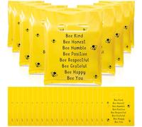 Coume Sacs cadeaux pour la rentrée scolaire pour étudiants avec citations inspirantes des abeilles, sacs à friandises en plastique avec poignées, 15,2 x 20,3 cm