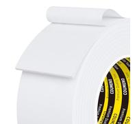 COUMENO Ruban adhésif en mousse EVA - Blanc - Bande d'étanchéité unilatérale - Pour fenêtre - Résistant aux intempéries - Bande d'étanchéité autocollante - 5,1 x 3 m